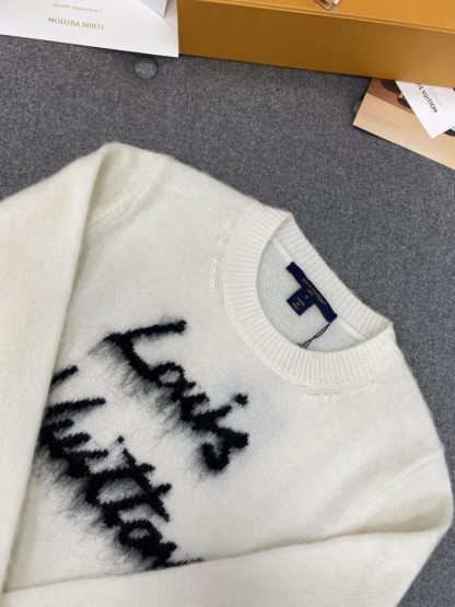  Louis Vuitton Brushed Knit Jumper 1AGHCT White #3988 - Image 6