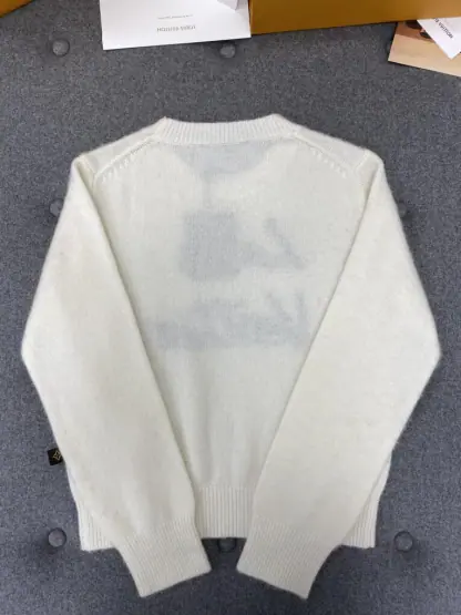  Louis Vuitton Brushed Knit Jumper 1AGHCT White #3988 - Image 8