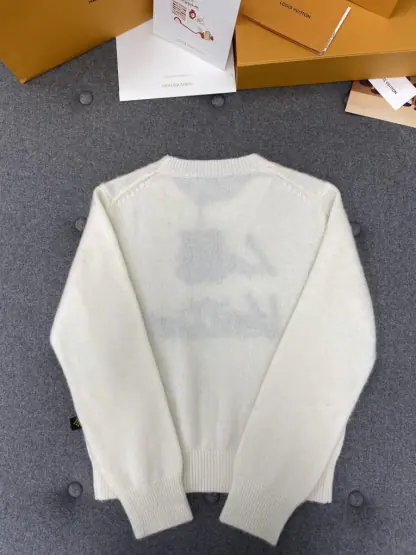  Louis Vuitton Brushed Knit Jumper 1AGHCT White #3988 - Image 9