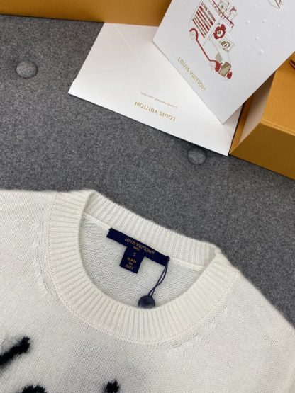  Louis Vuitton Brushed Knit Jumper 1AGHCT White #3988 - Image 14