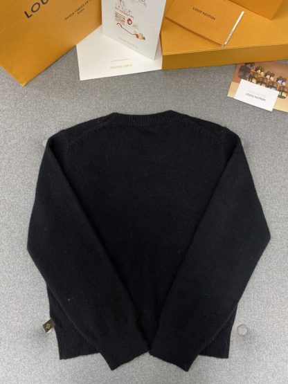  Louis Vuitton Brushed Knit Jumper 1AGHCT Black #3987 - Image 2