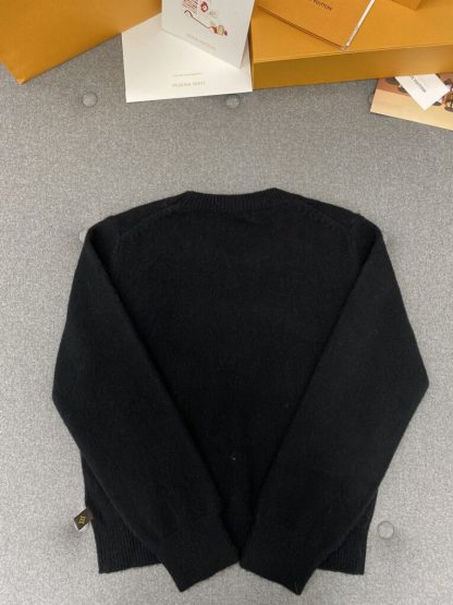  Louis Vuitton Brushed Knit Jumper 1AGHCT Black #3987 - Image 4