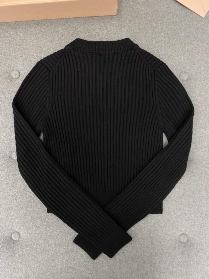  Miu Miu Cropped wool sweater Black Knitwear Women #3984 - Image 2