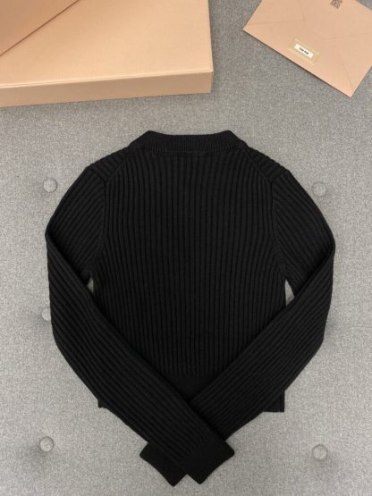  Miu Miu Cropped wool sweater Black Knitwear Women #3984 - Image 3