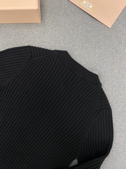  Miu Miu Cropped wool sweater Black Knitwear Women #3984 - Image 15