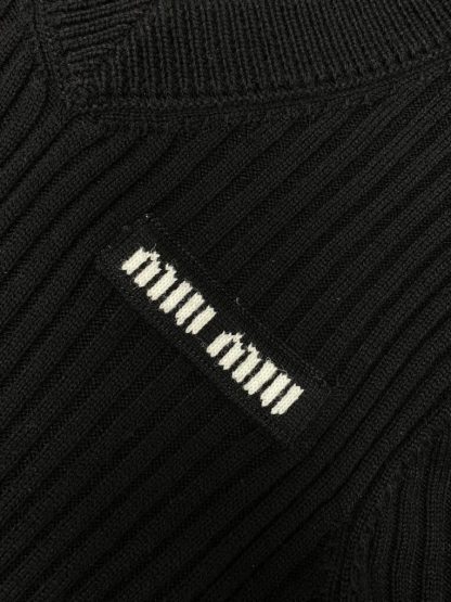  Miu Miu Cropped wool sweater Black Knitwear Women #3984 - Image 16