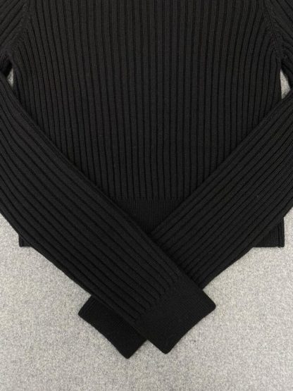  Miu Miu Cropped wool sweater Black Knitwear Women #3984 - Image 13