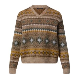 Replica Louis Vuitton Mohair Blend Fair Isle Pullover 1AGJTM #4134