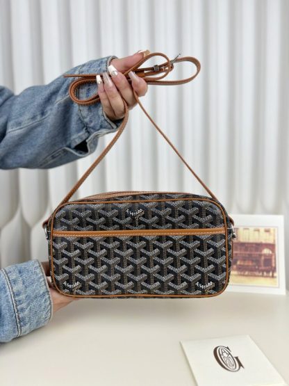  Goyard Cap-Vert PM Bag Black & Tan #4049 - Image 4
