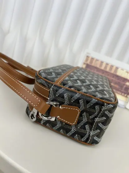  Goyard Cap-Vert PM Bag Black & Tan #4049 - Image 10