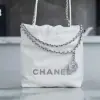 REPLICA CHANEL 22 MINI HANDBAG CALFSKIN WHITE & SLIVER HARDWARE 2025 #4042 - Image 2