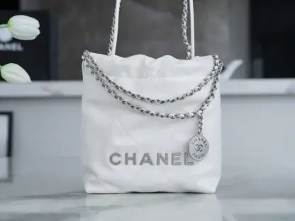 REPLICA CHANEL 22 MINI HANDBAG CALFSKIN WHITE & SLIVER HARDWARE 2025 #4042 - Image 2