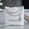 REPLICA CHANEL 22 MINI HANDBAG CALFSKIN WHITE & SLIVER HARDWARE 2025 #4042
