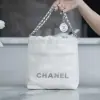 REPLICA CHANEL 22 MINI HANDBAG CALFSKIN WHITE & SLIVER HARDWARE 2025 #4042 - Image 7