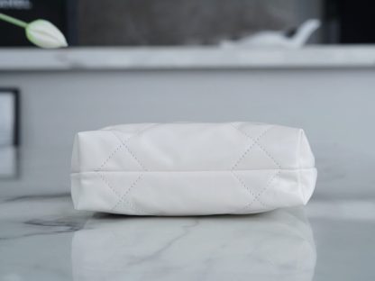 REPLICA CHANEL 22 MINI HANDBAG CALFSKIN WHITE & SLIVER HARDWARE 2025 #4042 - Image 9