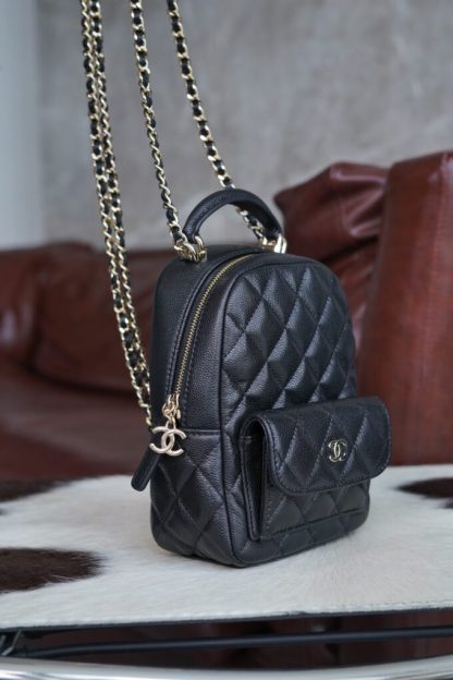 REPLICA CHANEL CLASSIC MINI BACKPACK BLACK #4034 - Image 4