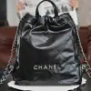 REPLICA CHANEL 22 BACKPACK BLACK LAMBSKIN 2025 #4037 - Image 3