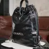 REPLICA CHANEL 22 BACKPACK BLACK LAMBSKIN 2025 #4037 - Image 4