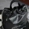REPLICA CHANEL 22 BACKPACK BLACK LAMBSKIN 2025 #4037 - Image 6