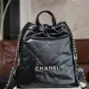REPLICA CHANEL 22 BACKPACK BLACK LAMBSKIN 2025 #4037 - Image 2