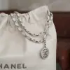 REPLICA CHANEL 22 SMALL HANDBAG CALFSKIN WHITE & SLIVER HARDWARE 2025 #4044 - Image 2