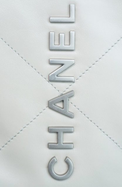 REPLICA CHANEL 22 SMALL HANDBAG CALFSKIN WHITE & SLIVER HARDWARE 2025 #4044 - Image 12