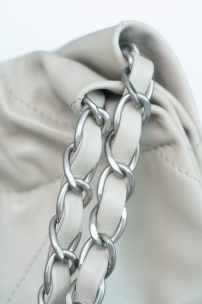 REPLICA CHANEL 22 SMALL HANDBAG CALFSKIN WHITE & SLIVER HARDWARE 2025 #4044 - Image 14