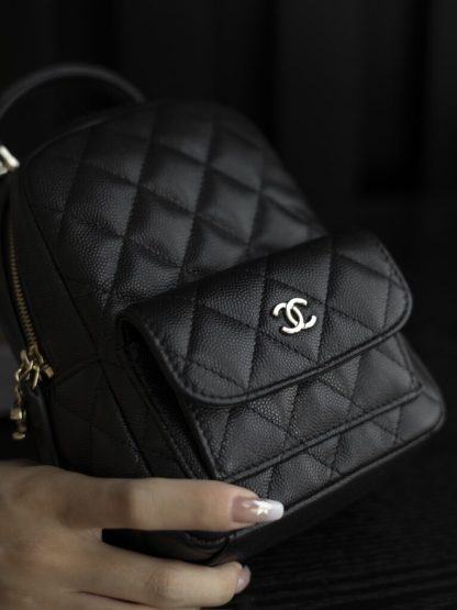 REPLICA CHANEL CLASSIC MINI BACKPACK BLACK #4034 - Image 12