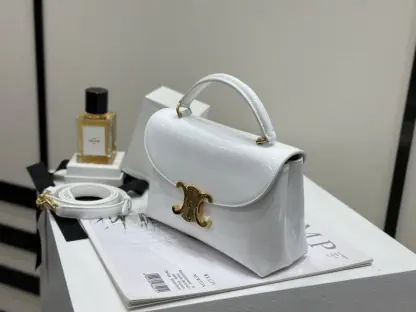 REPLICA CELINE TEEN NINO BAG IN SHINY CALFSKIN 118113 WHITE #3976 - Image 2