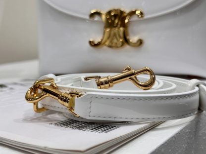REPLICA CELINE TEEN NINO BAG IN SHINY CALFSKIN 118113 WHITE #3976 - Image 3