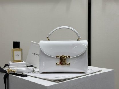 REPLICA CELINE TEEN NINO BAG IN SHINY CALFSKIN 118113 WHITE #3976