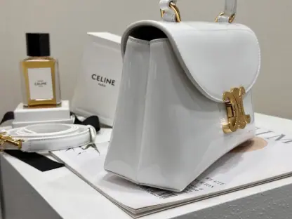 REPLICA CELINE TEEN NINO BAG IN SHINY CALFSKIN 118113 WHITE #3976 - Image 14