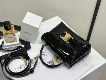 REPLICA CELINE TEEN NINO BAG IN SHINY CALFSKIN 118113 BLACK #3975 - Image 2