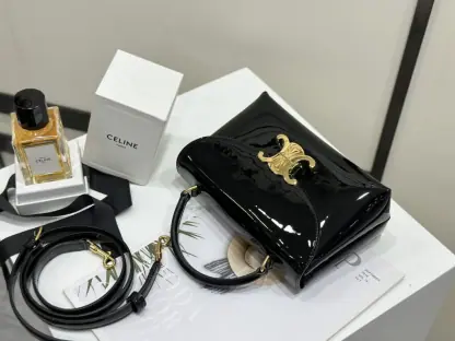 REPLICA CELINE TEEN NINO BAG IN SHINY CALFSKIN 118113 BLACK #3975 - Image 2