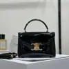 REPLICA CELINE TEEN NINO BAG IN SHINY CALFSKIN 118113 BLACK #3975