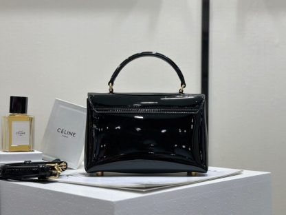 REPLICA CELINE TEEN NINO BAG IN SHINY CALFSKIN 118113 BLACK #3975 - Image 6