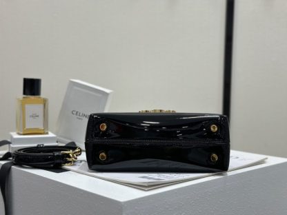 REPLICA CELINE TEEN NINO BAG IN SHINY CALFSKIN 118113 BLACK #3975 - Image 8