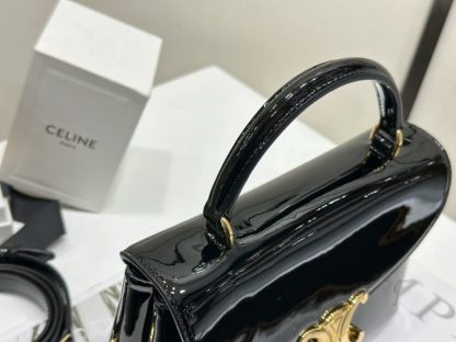 REPLICA CELINE TEEN NINO BAG IN SHINY CALFSKIN 118113 BLACK #3975 - Image 16