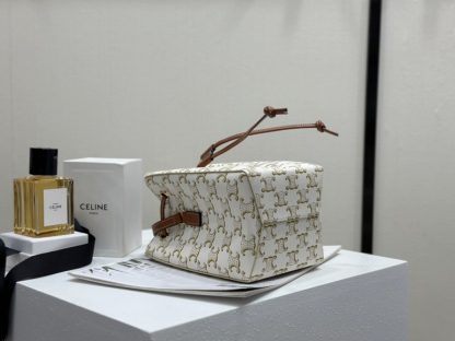 REPLICA CELINE MICRO SAILOR IN TRIOMPHE CANVAS AND CALFSKIN #3945 - Image 11