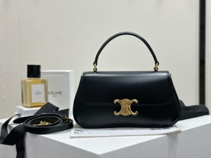 REPLICA CELINE TEEN CELINE LOLA IN SHINY CALFSKIN 119533 BLACK #3971