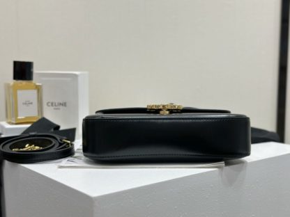 REPLICA CELINE TEEN CELINE LOLA IN SHINY CALFSKIN 119533 BLACK #3971 - Image 5