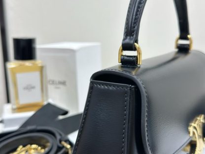 REPLICA CELINE TEEN CELINE LOLA IN SHINY CALFSKIN 119533 BLACK #3971 - Image 2