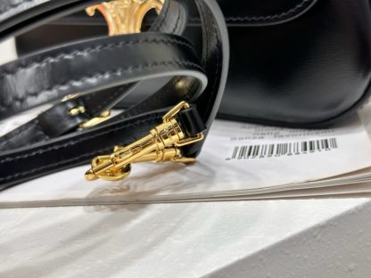 REPLICA CELINE TEEN CELINE LOLA IN SHINY CALFSKIN 119533 BLACK #3971 - Image 3