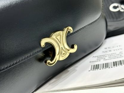REPLICA CELINE TEEN CELINE LOLA IN SHINY CALFSKIN 119533 BLACK #3971 - Image 11