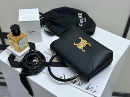 REPLICA CELINE TEEN NINO BAG IN SUPPLE CALFSKIN 118113 BLACK #3973 - Image 2