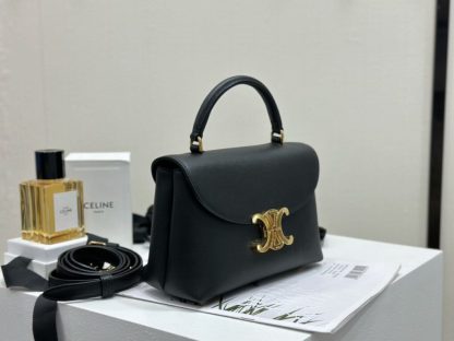 REPLICA CELINE TEEN NINO BAG IN SUPPLE CALFSKIN 118113 BLACK #3973 - Image 9