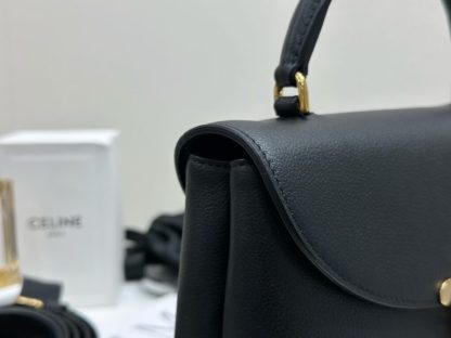 REPLICA CELINE TEEN NINO BAG IN SUPPLE CALFSKIN 118113 BLACK #3973 - Image 3
