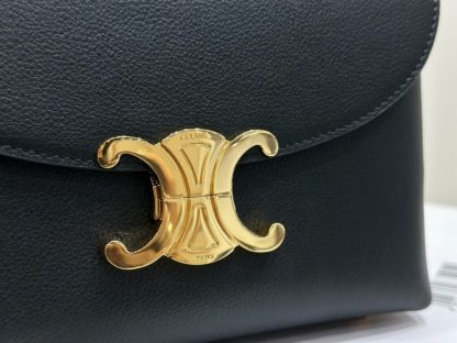 REPLICA CELINE TEEN NINO BAG IN SUPPLE CALFSKIN 118113 BLACK #3973 - Image 16