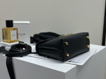 REPLICA CELINE TEEN NINO BAG IN SUPPLE CALFSKIN 118113 BLACK #3973 - Image 15