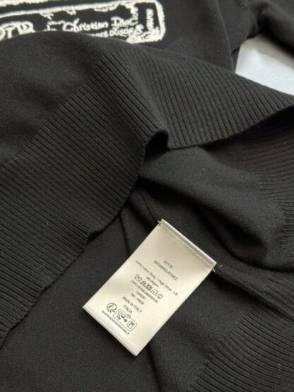  Dior Archives Labels Sweater For Men Black Wool Jersey #4111 - Image 9
